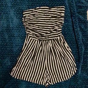 Black and white romper